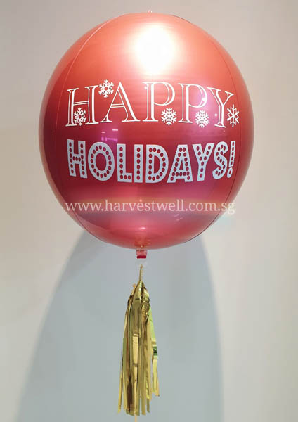 Happy Holidays Customize ORBZ Balloon